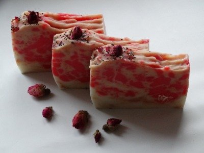 Мыло с нуля Лепестками роз