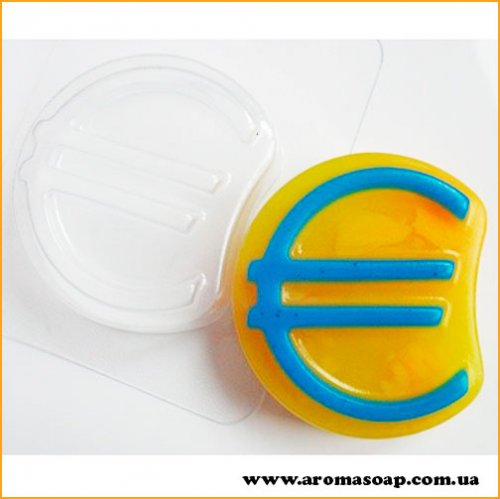 Euro sign 100 g plastic mold