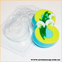 March 8/Snowdrops diagonally 90 g plastic mold