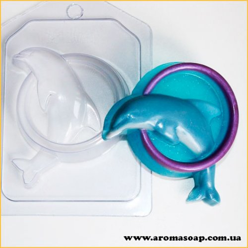 Дельфін в обручі 90г форма пластикова