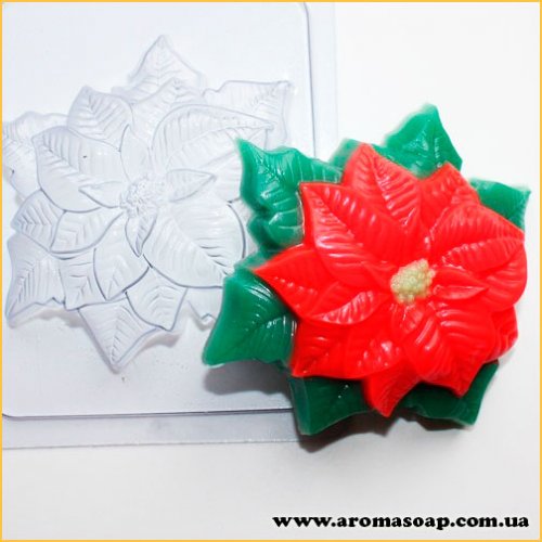 Poinsettia 80 g plastic mold