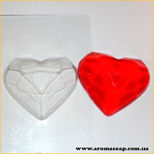 Рубінове серце 60г форма пластикова