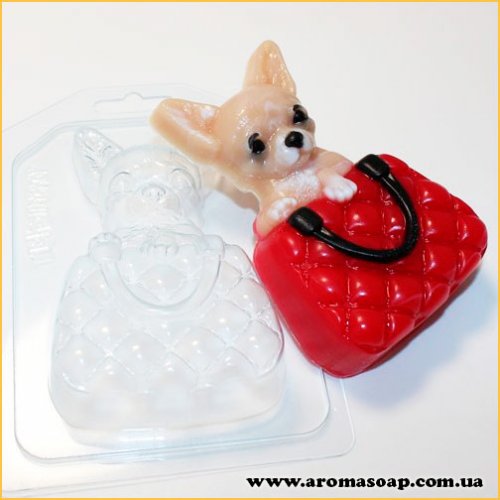 Chihuahua in a bag 100 g plastic mold