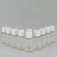 Bottle and flip-top cap cosmetic Ascorp 30 ml transparent set of 10 pcs (895)