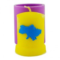 Свеча круглая с картой Украины 3D элит-форма