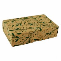 Коробочка сладость Крафт с листиками
