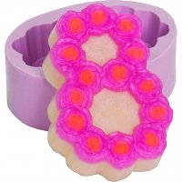 March 8 in red roses silicone mold