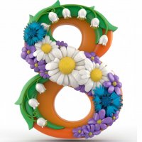 8 March daisies and lilies of the valley silicone mold