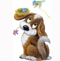 Picture on water-soluble paper A-027