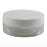 Jar of 150 ml transparent with an insert and a white lid
