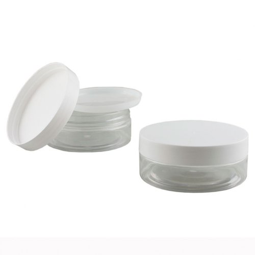 Jar of 150 ml transparent with an insert and a white lid