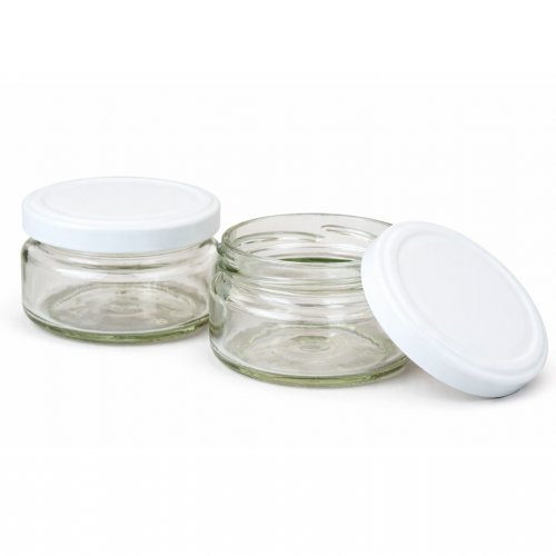 Баночка 110 мл стеклянная и крышка металл