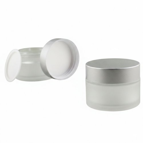 Glass jar Frost silver cap 30 ml