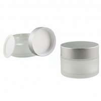 Glass jar Frost silver cap 50 ml