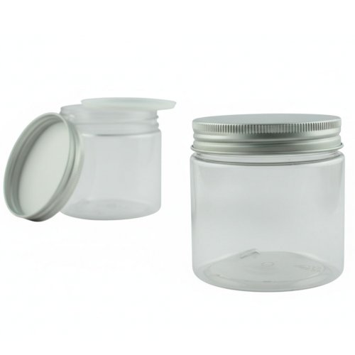 Баночка 200 мл прозора з алюмінієвою кришкою