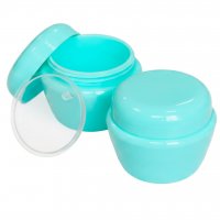 Баночка 50 мл фигурная бирюзовая