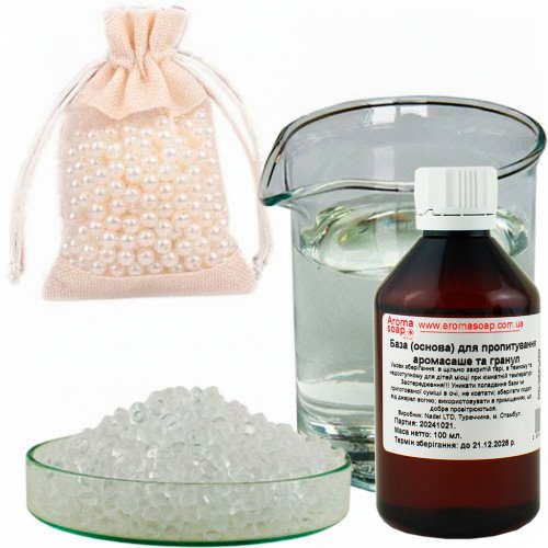 Base for impregnation of aromasache and granules