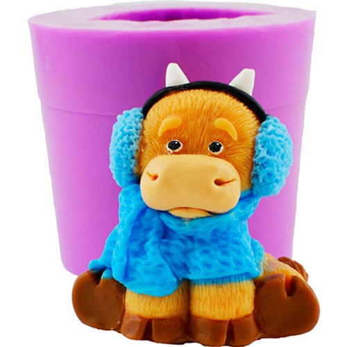 Бычок в шарфе 3D элит-форма