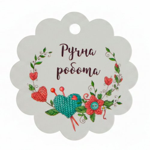 Decorative tag No. 06 3 pcs