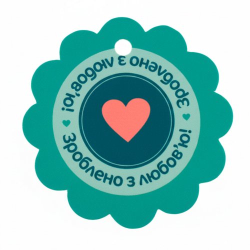 Decorative tag No. 30 3 pcs