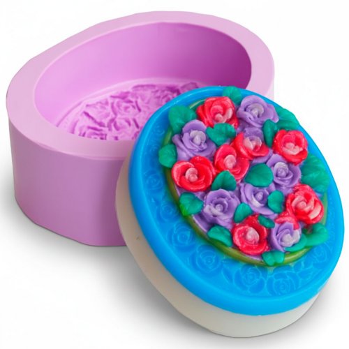 Brooch from rose silicone mold