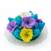 Букет анютины глазки 3D элит-форма