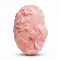 Дівчина з квіткою в овалі еліт-форма