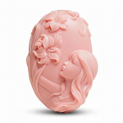 Дівчина з квіткою в овалі еліт-форма