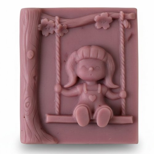 Girl on a swing silicone mold
