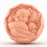 Girl with dog silicone mold
