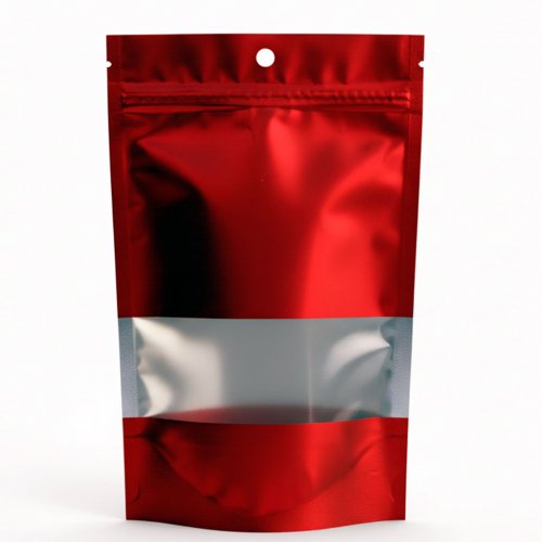 Дой-пак Красный с окном 130х200 мм с дном