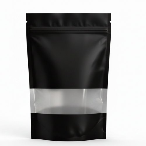 Дой-пак Черный с окном 130х200 мм с дном