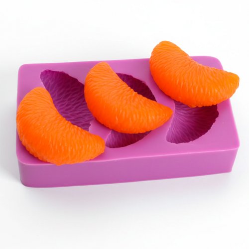 Orange slices set of 3 pcs 20 g 2D silicone elite mold
