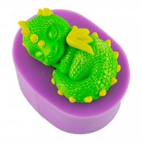 Дракончик малыш спящий 3D 36 г силиконовая элит-форма