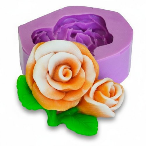 Две розы на веточке элит-форма