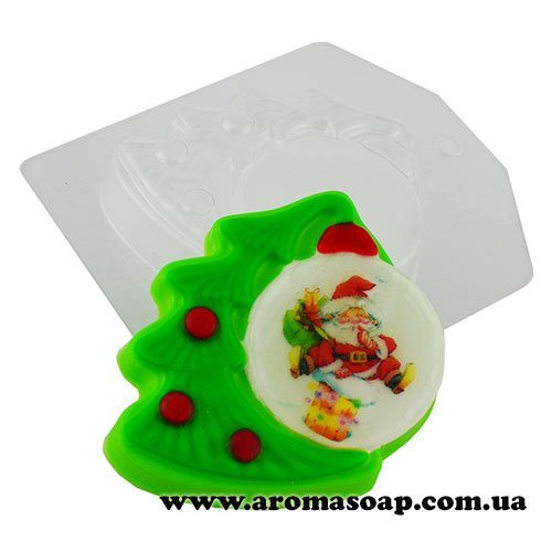 Christmas tree with a ball for water -soluble 86 g Plastic mold
