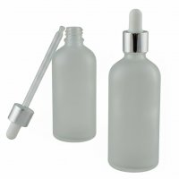 Скляний матовий флакон 100 мл з піпеткою Білою