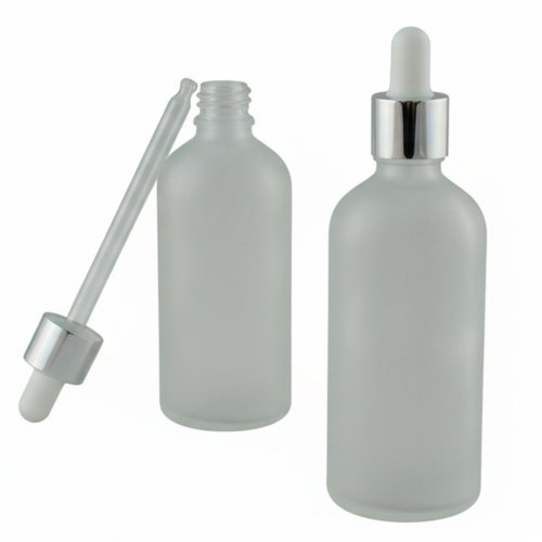 Скляний матовий флакон 100 мл з піпеткою Білою