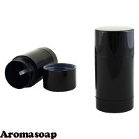 Флакон для твердого дезодоранту чорний 50 г (пластик)