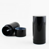 Флакон для твердого дезодоранту чорний 50 г (пластик)