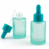 Скляний Бірюзовий флакон Стиль 30 мл з піпеткою
