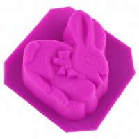 Silicone mold Bunny with a bow
