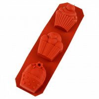 Форма для мила силіконова Солодке тріо кексів