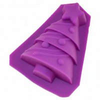 Silicone mold Christmas tree decorated