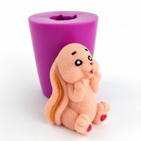 Зайчик-вухань 70 г 3D силіконова еліт-форма