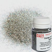 Глиттер голографический серебристый