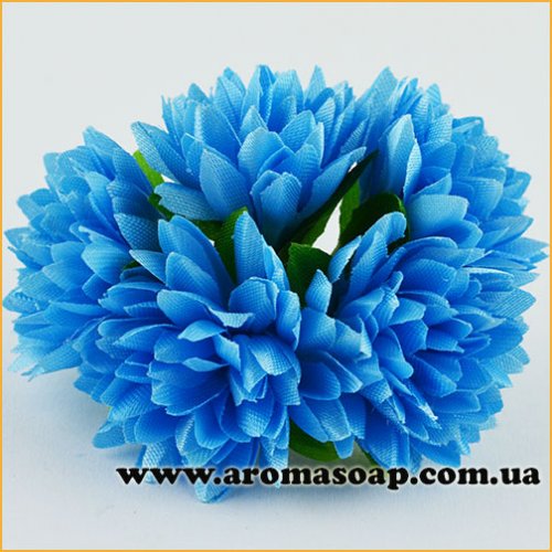Бутоны Хризантем декоративные голубые 5 шт