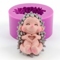 Hedgehog with heart 49 g 2D silicone elite mold