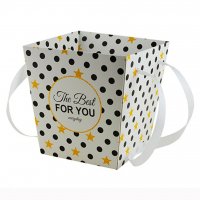 Кашпо картонне для квітів з ручкою The best for you everyday
