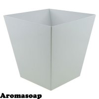 Cardboard flower pot White without handles